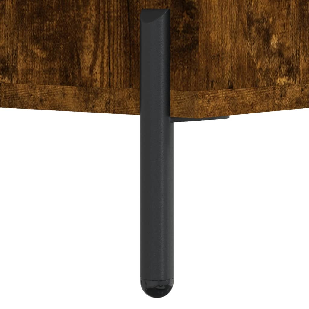 Salongbord 2 stk røkt eik 50x50x40 cm konstruert tre