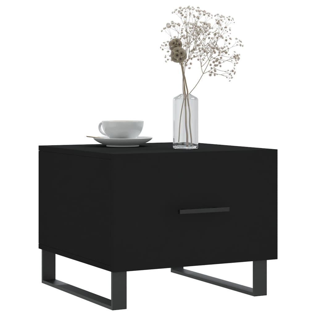 Salongbord 2 stk svart 50x50x40 cm konstruert tre