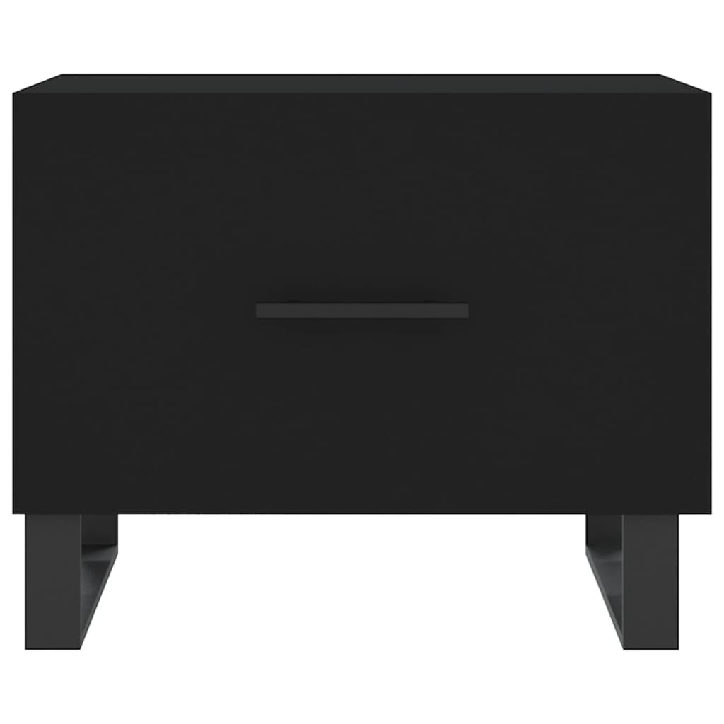 Salongbord 2 stk svart 50x50x40 cm konstruert tre