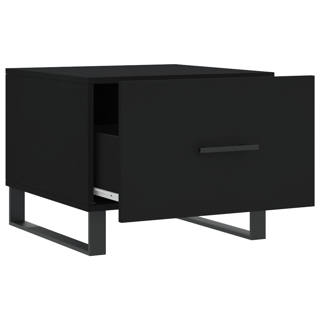 Salongbord 2 stk svart 50x50x40 cm konstruert tre