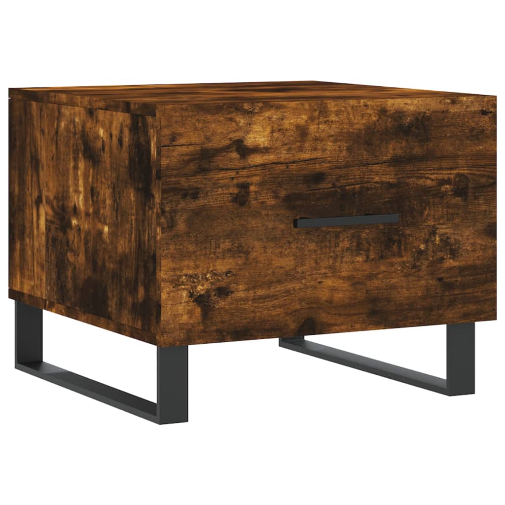 Salongbord 2 stk røkt eik 50x50x40 cm konstruert tre