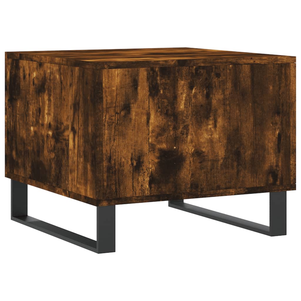 Salongbord 2 stk røkt eik 50x50x40 cm konstruert tre