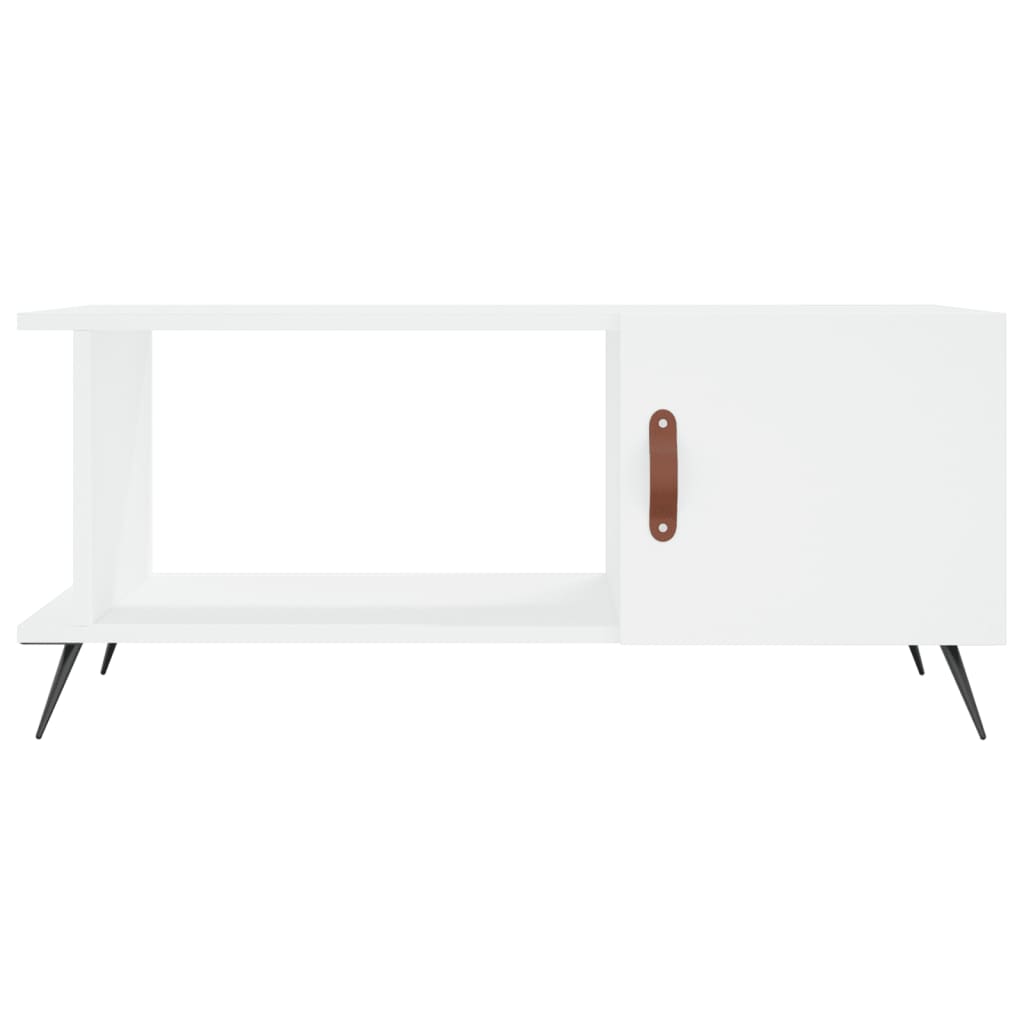 Salongbord hvit 90x50x40 cm konstruert tre