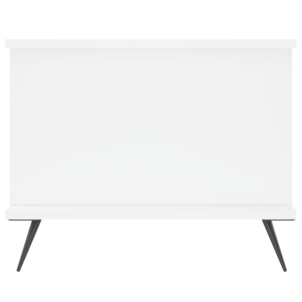 Salongbord hvit 90x50x40 cm konstruert tre