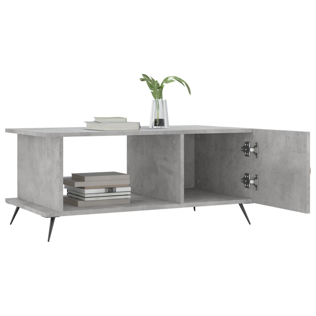 Salongbord betonggrå 90x50x40 cm konstruert tre