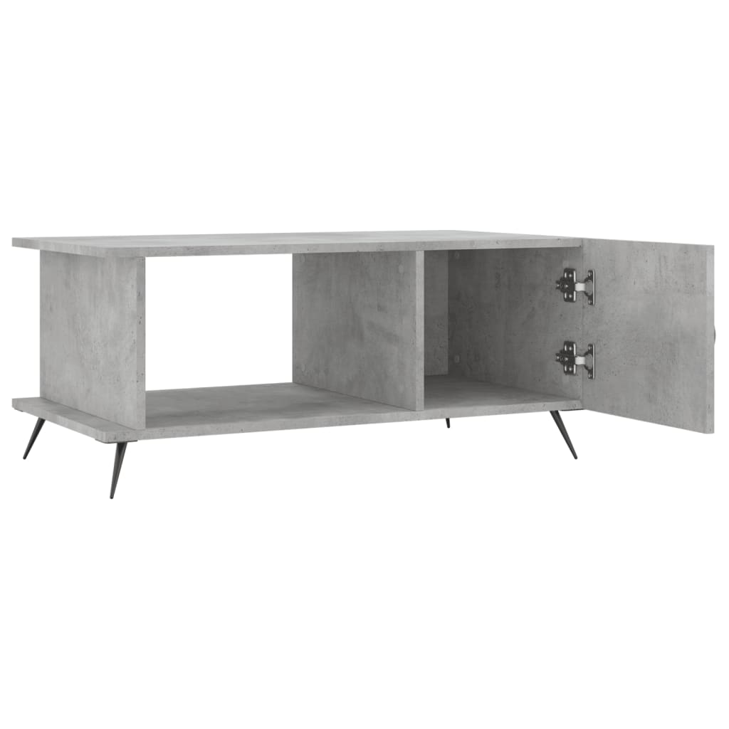 Salongbord betonggrå 90x50x40 cm konstruert tre