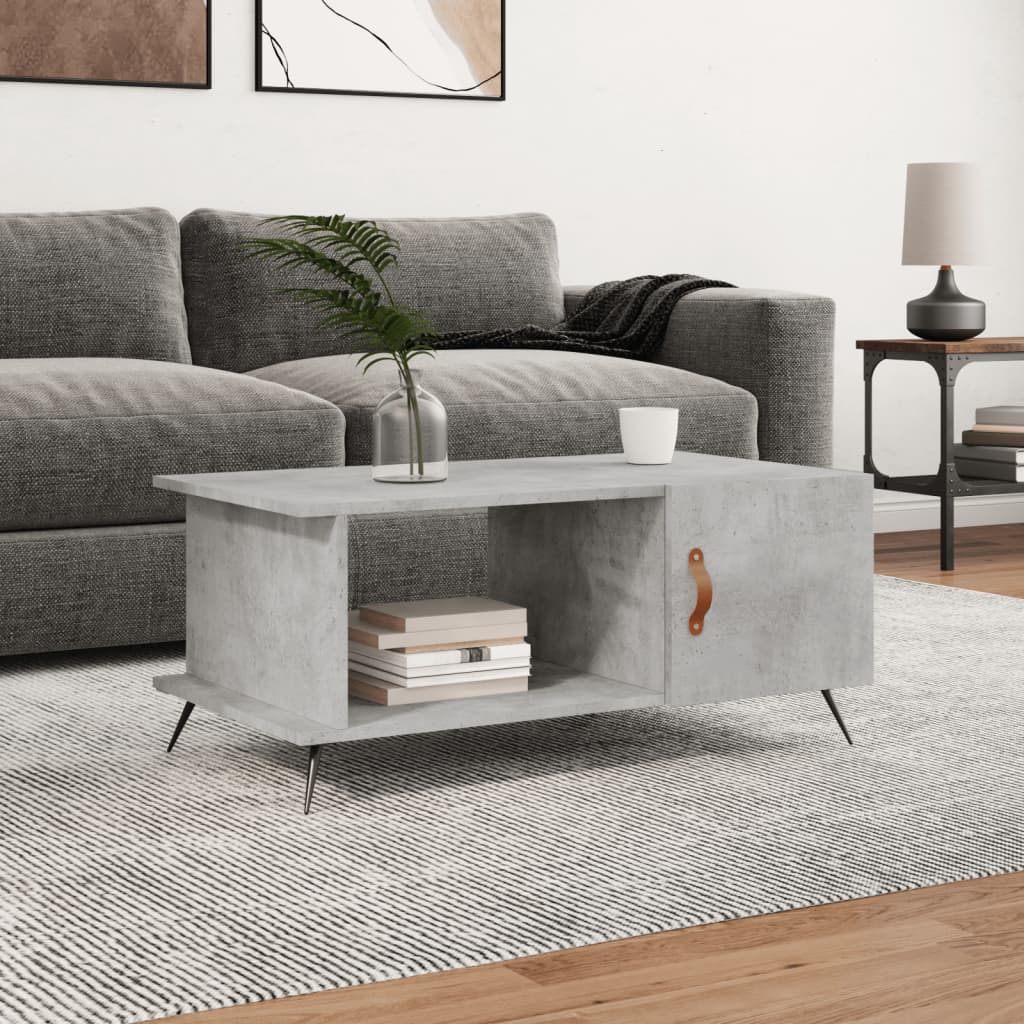 Salongbord betonggrå 90x50x40 cm konstruert tre