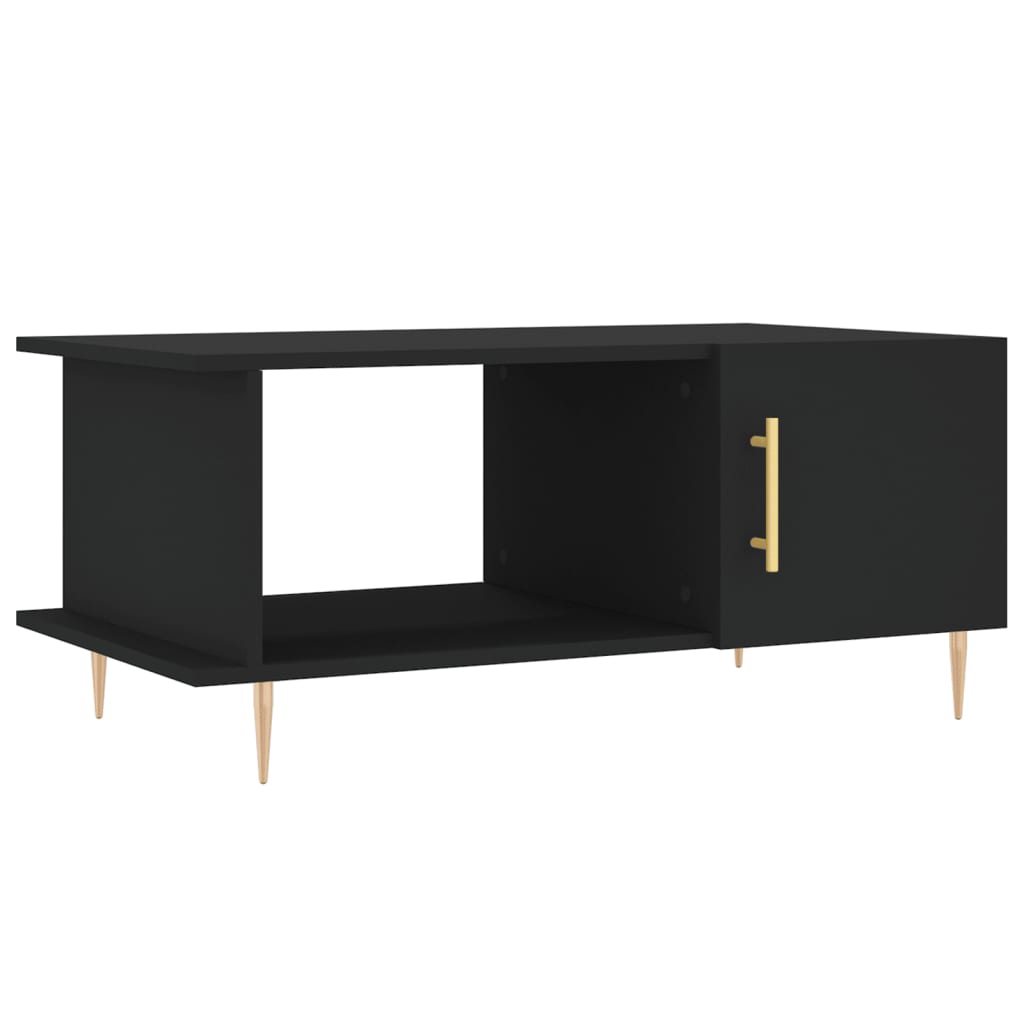Salongbord svart 90x50x40 cm konstruert tre