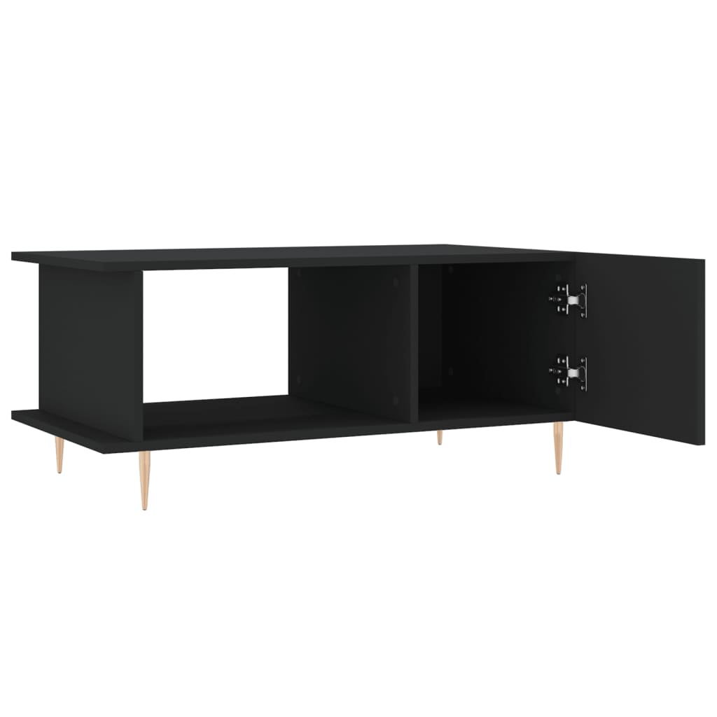 Salongbord svart 90x50x40 cm konstruert tre