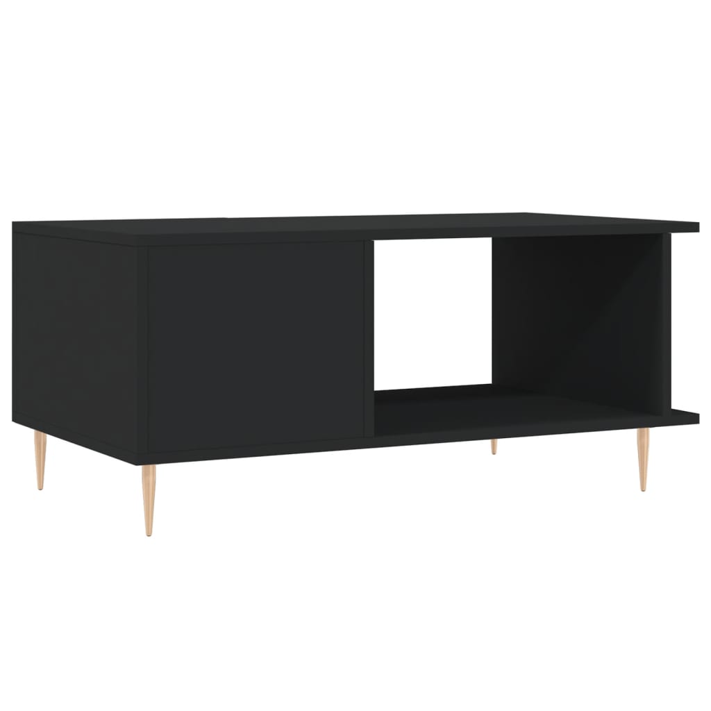 Salongbord svart 90x50x40 cm konstruert tre