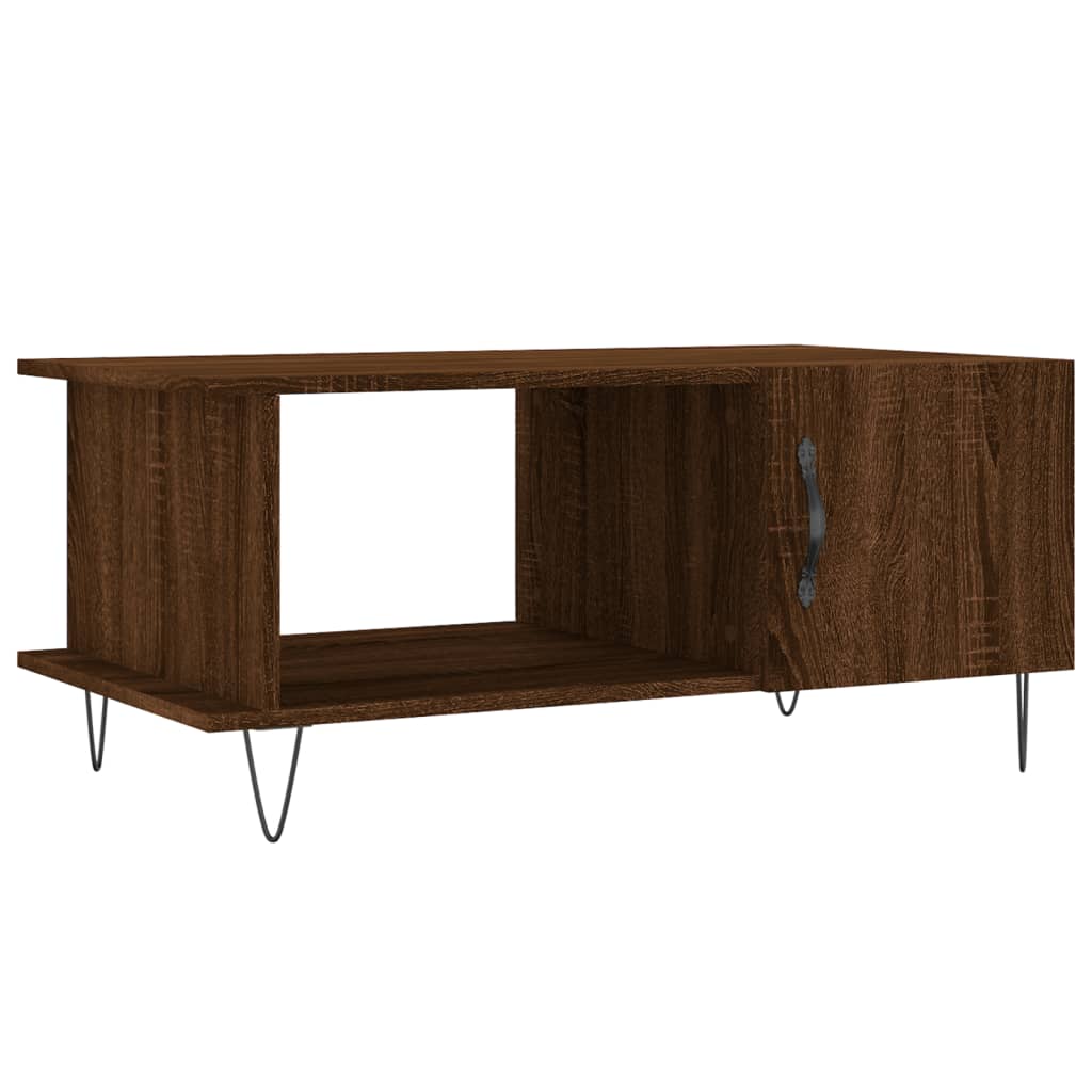 Salongbord brun eik 90x50x40 cm konstruert tre