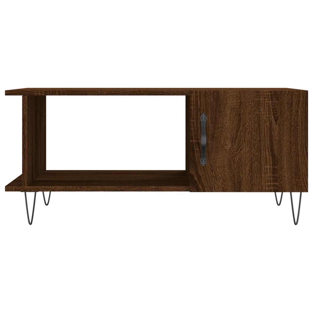 Salongbord brun eik 90x50x40 cm konstruert tre
