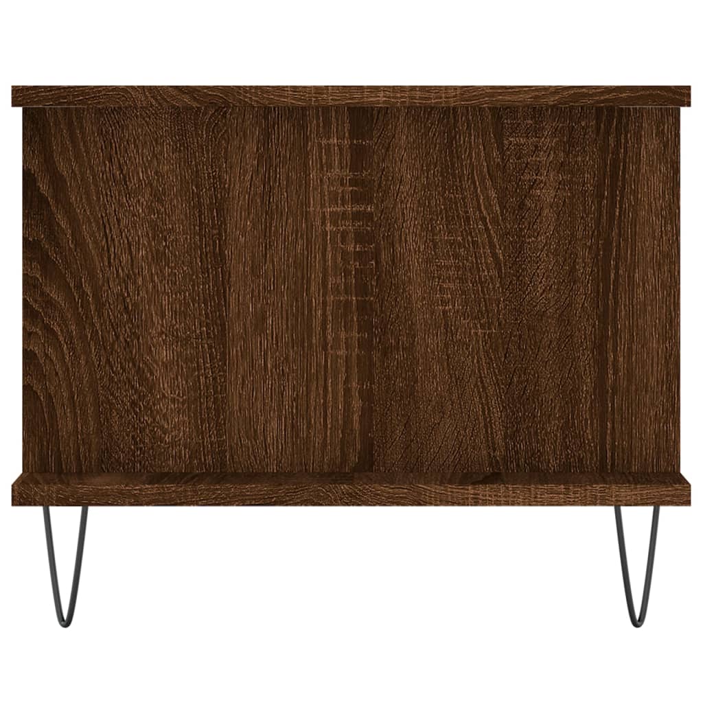 Salongbord brun eik 90x50x40 cm konstruert tre