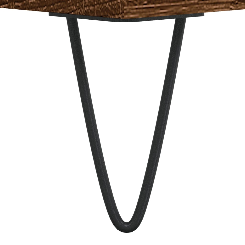 Salongbord brun eik 90x50x40 cm konstruert tre