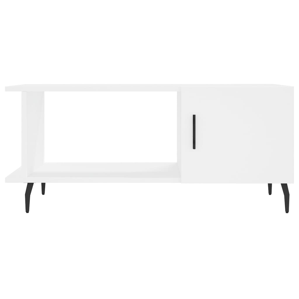 Salongbord hvit 90x50x40 cm konstruert tre