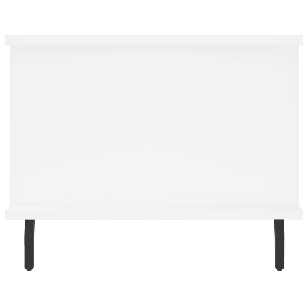 Salongbord hvit 90x50x40 cm konstruert tre