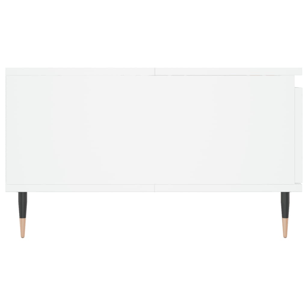 Salongbord hvit 90x60x35 cm konstruert tre