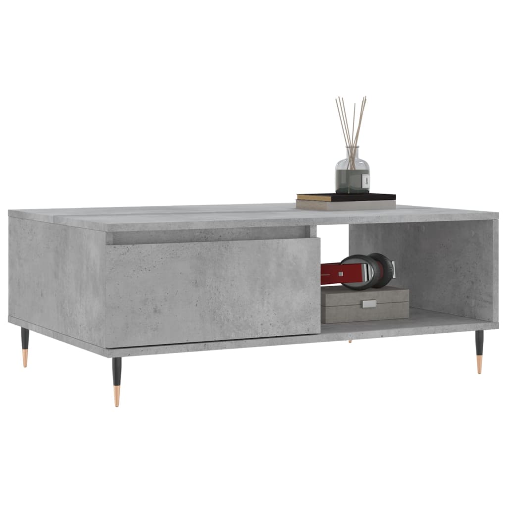 Salongbord betonggrå 90x60x35 cm konstruert tre
