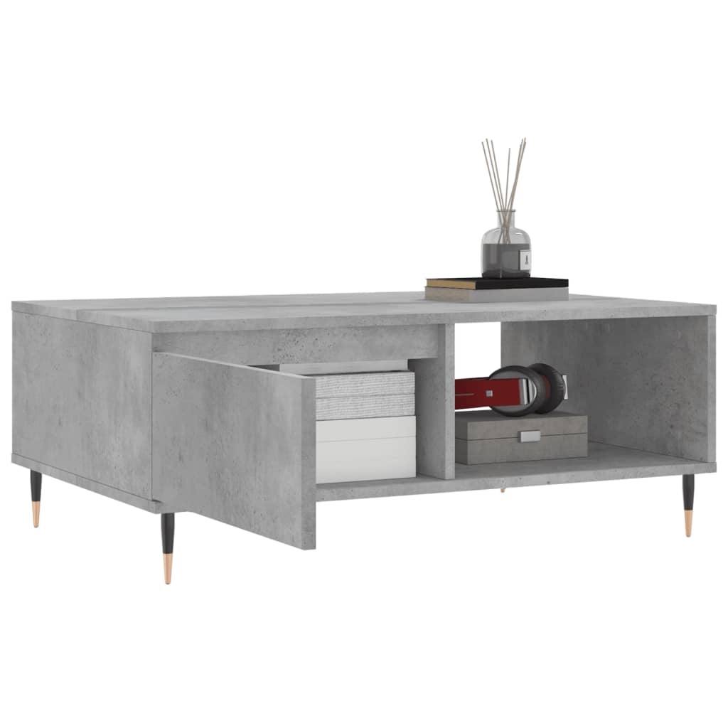 Salongbord betonggrå 90x60x35 cm konstruert tre