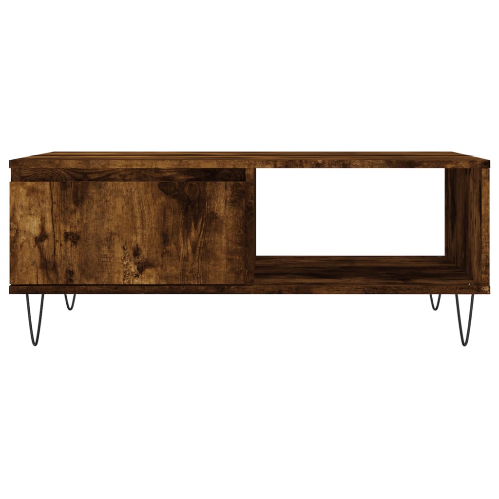 Salongbord røkt eik 90x60x35 cm konstruert tre