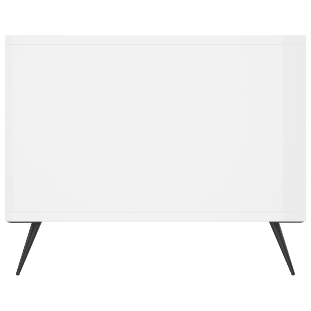 Salongbord høyglans hvit 90x50x40 cm konstruert tre