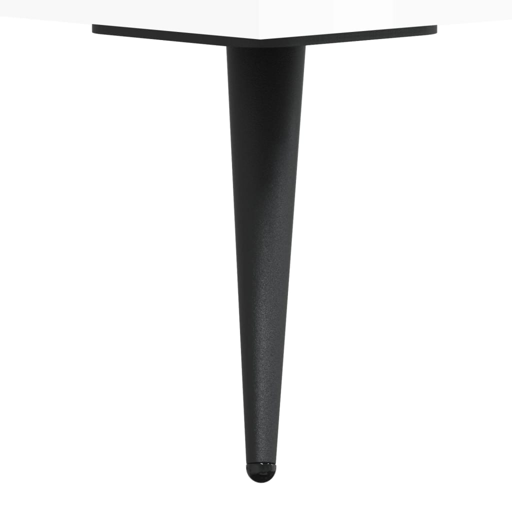 Salongbord høyglans hvit 90x50x40 cm konstruert tre
