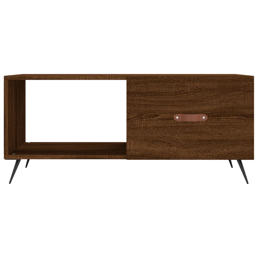 Salongbord brun eik 90x50x40 cm konstruert tre