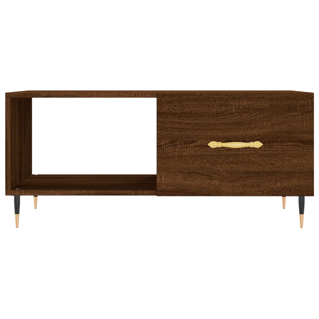Salongbord brun eik 90x50x40 cm konstruert tre