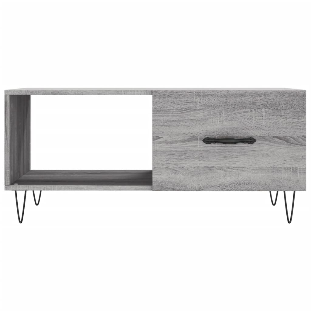 Salongbord grå sonoma 90x50x40 cm konstruert tre
