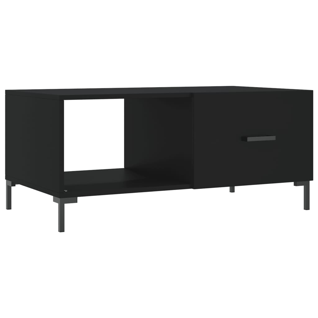 Salongbord svart 90x50x40 cm konstruert tre