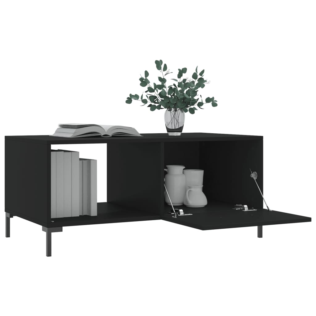 Salongbord svart 90x50x40 cm konstruert tre