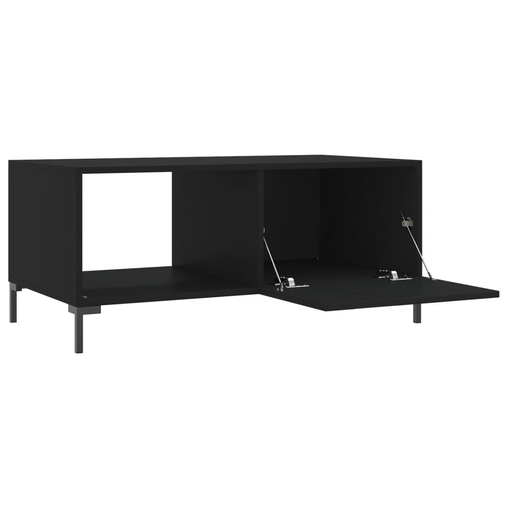 Salongbord svart 90x50x40 cm konstruert tre