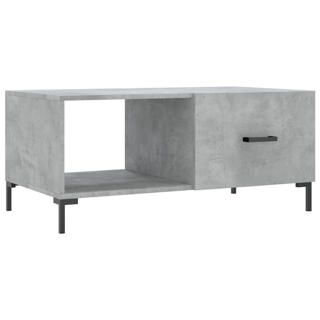 Salongbord betonggrå 90x50x40 cm konstruert tre