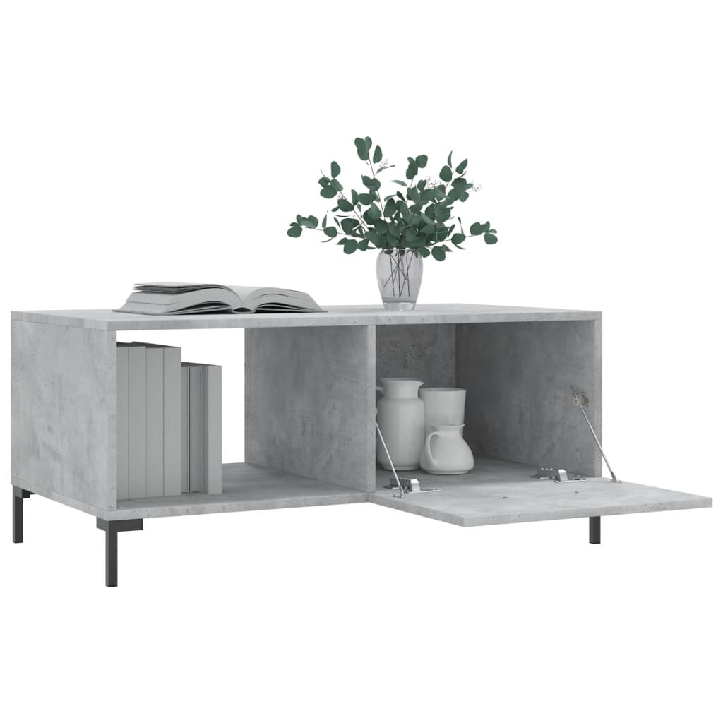 Salongbord betonggrå 90x50x40 cm konstruert tre