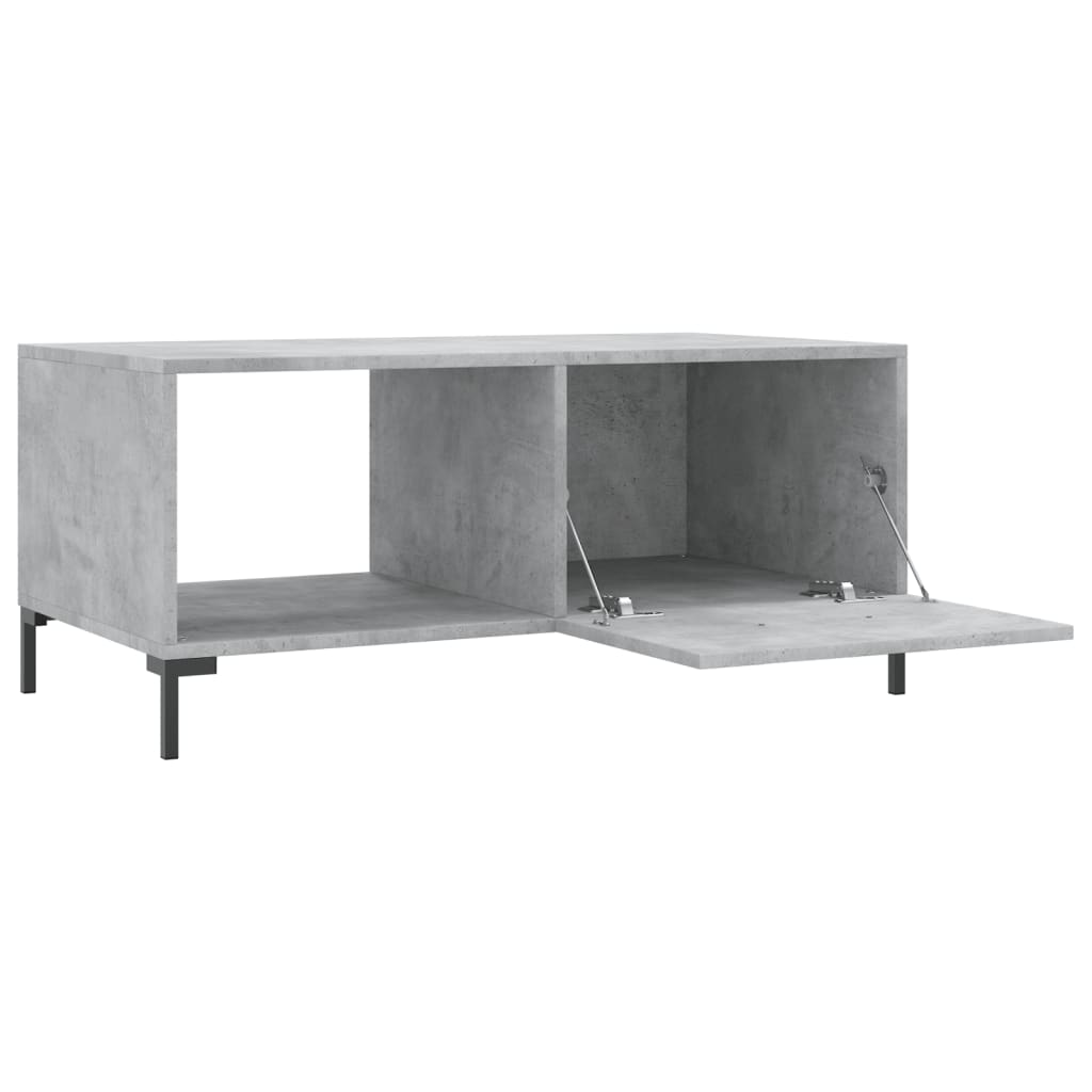 Salongbord betonggrå 90x50x40 cm konstruert tre