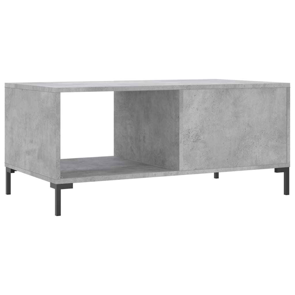 Salongbord betonggrå 90x50x40 cm konstruert tre