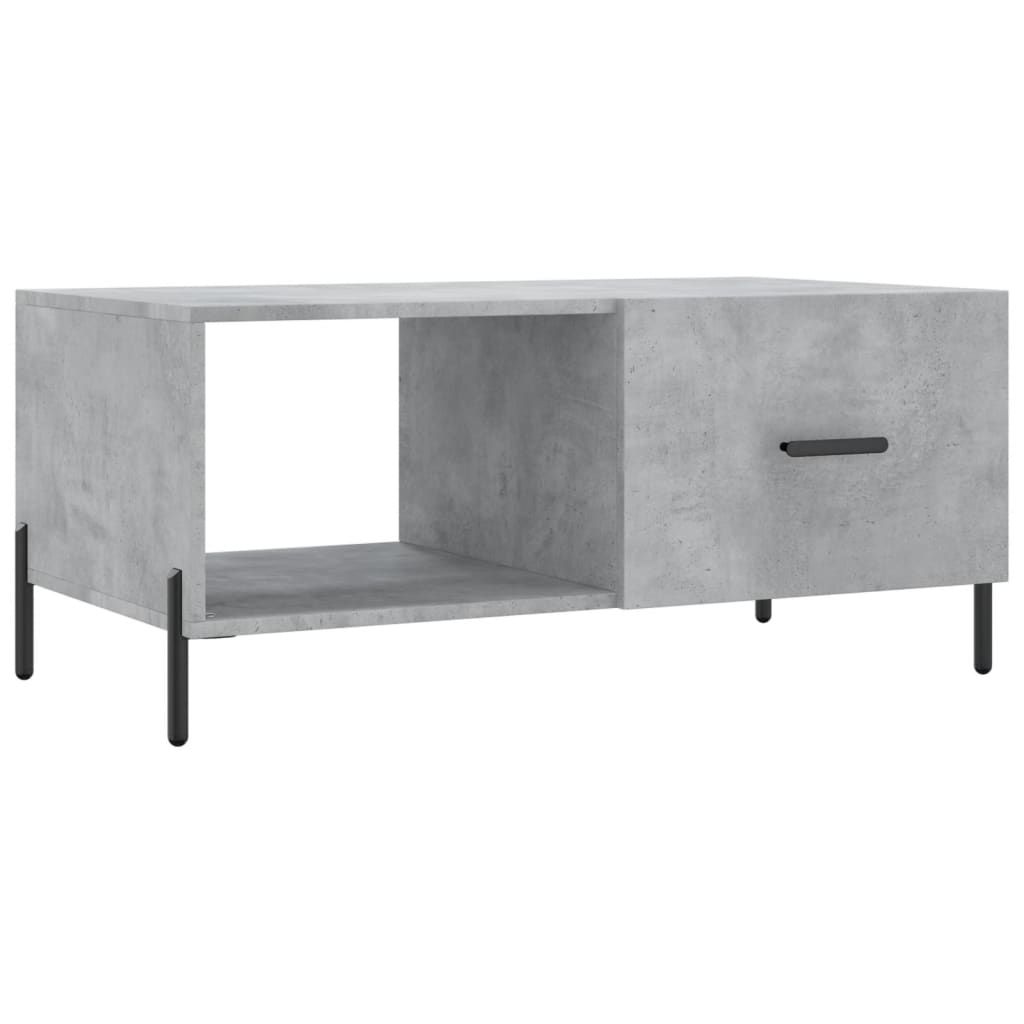 Salongbord betonggrå 90x50x40 cm konstruert tre