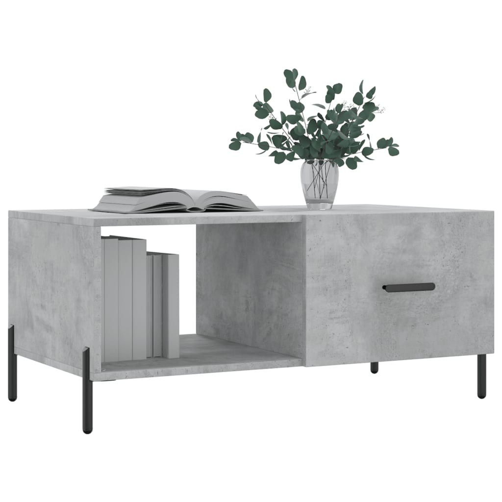 Salongbord betonggrå 90x50x40 cm konstruert tre