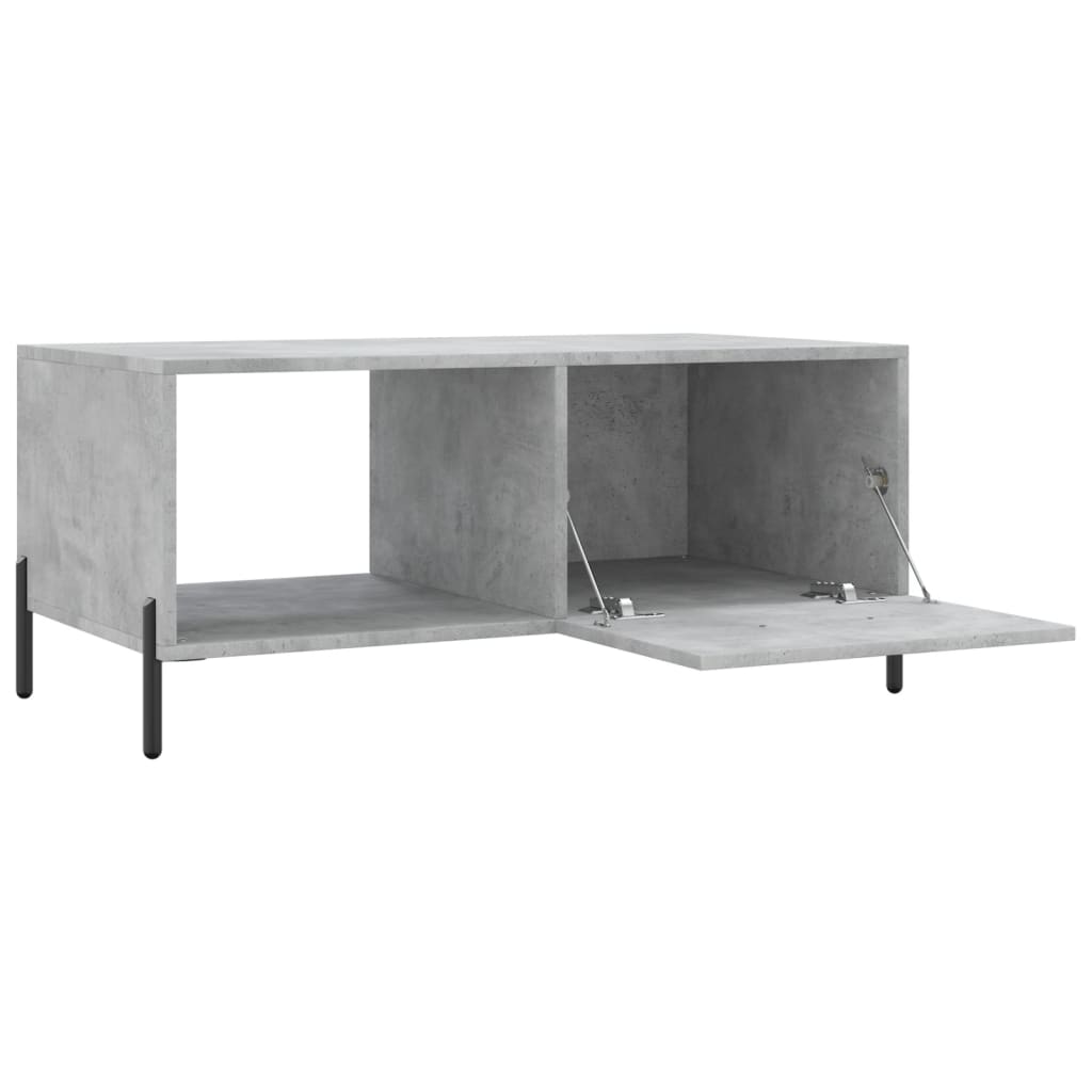 Salongbord betonggrå 90x50x40 cm konstruert tre