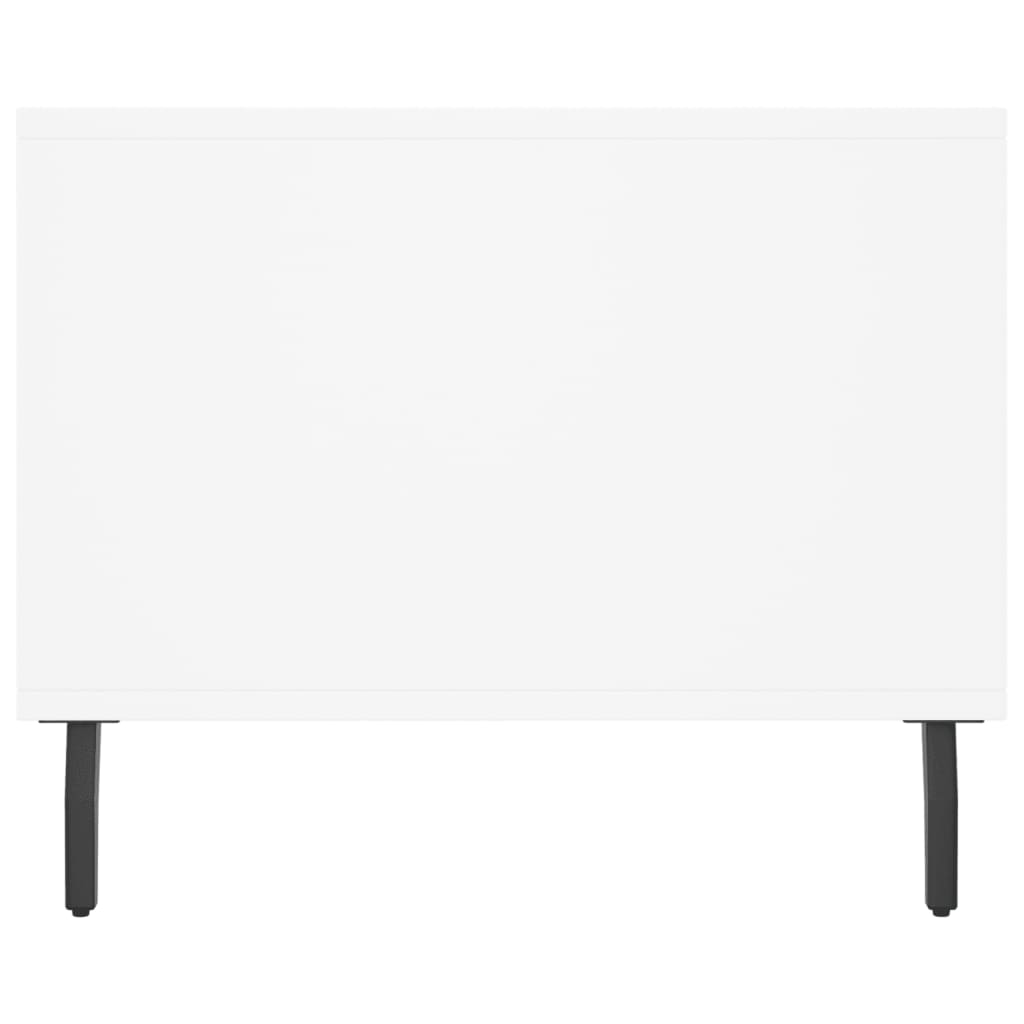 Salongbord hvit 90x50x40 cm konstruert tre
