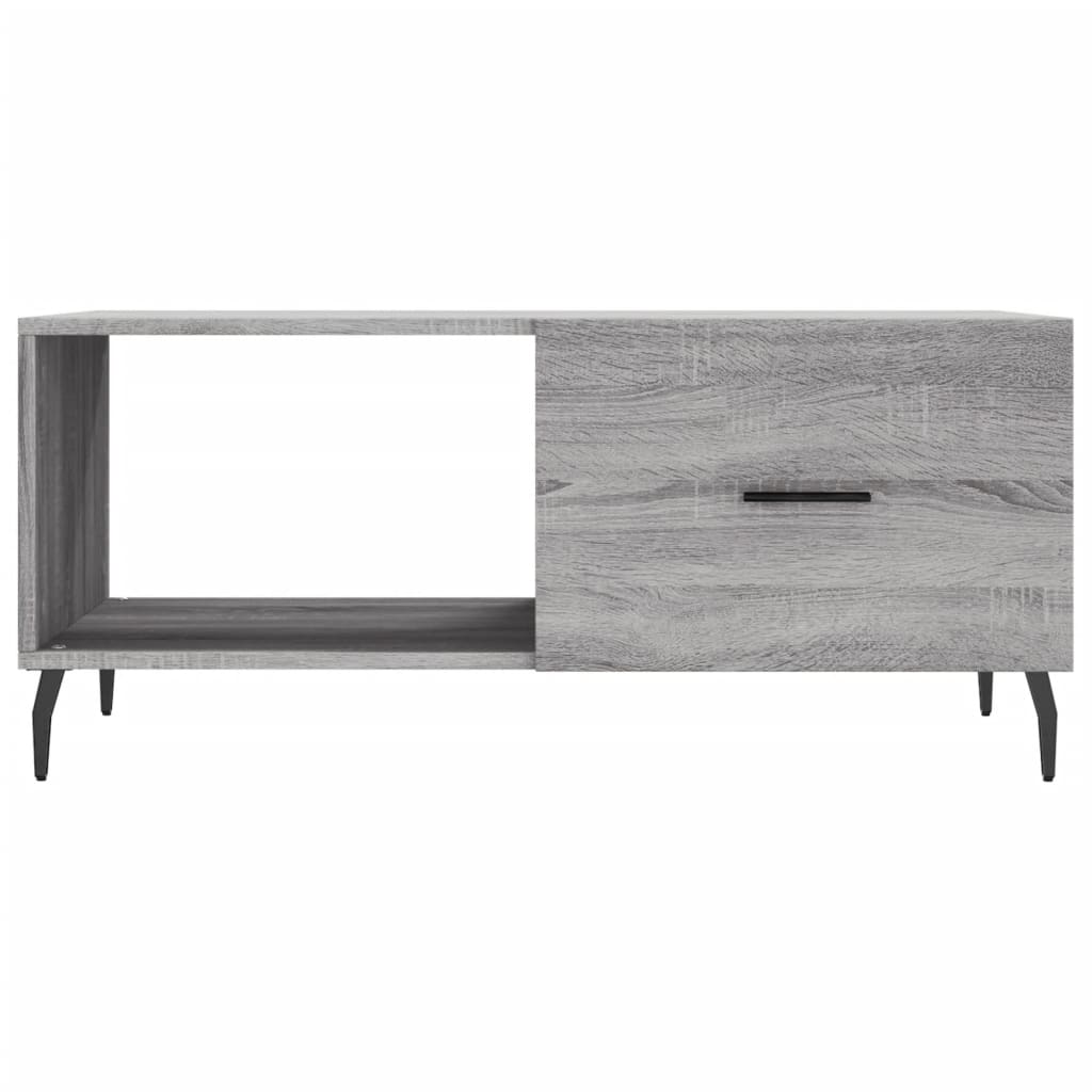 Salongbord grå sonoma 90x50x40 cm konstruert tre