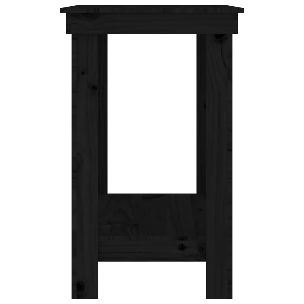 Arbeidsbenk svart 80x50x80 cm heltre furu
