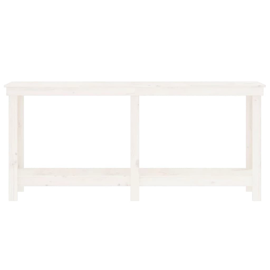 Arbeidsbenk hvit 180x50x80 cm heltre furu