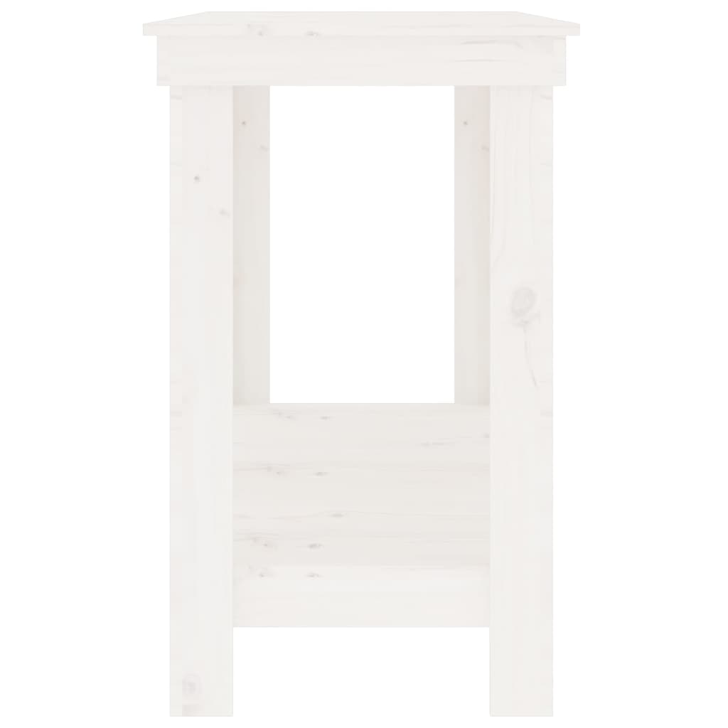 Arbeidsbenk hvit 180x50x80 cm heltre furu