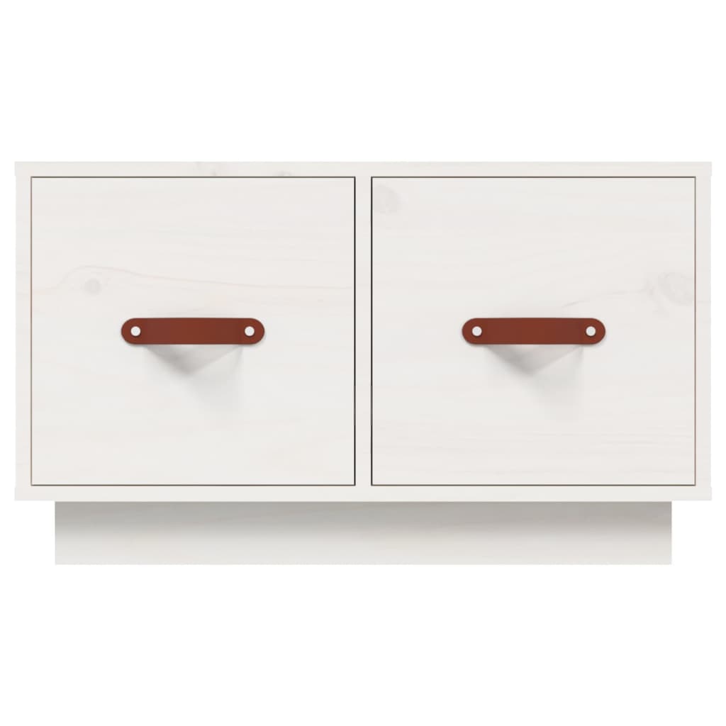 Salongbord hvit 60x53x35 cm heltre furu
