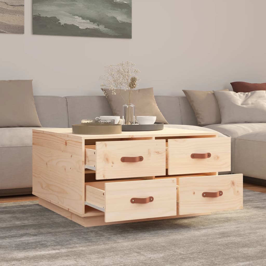 Salongbord 80x80x45 cm heltre furu