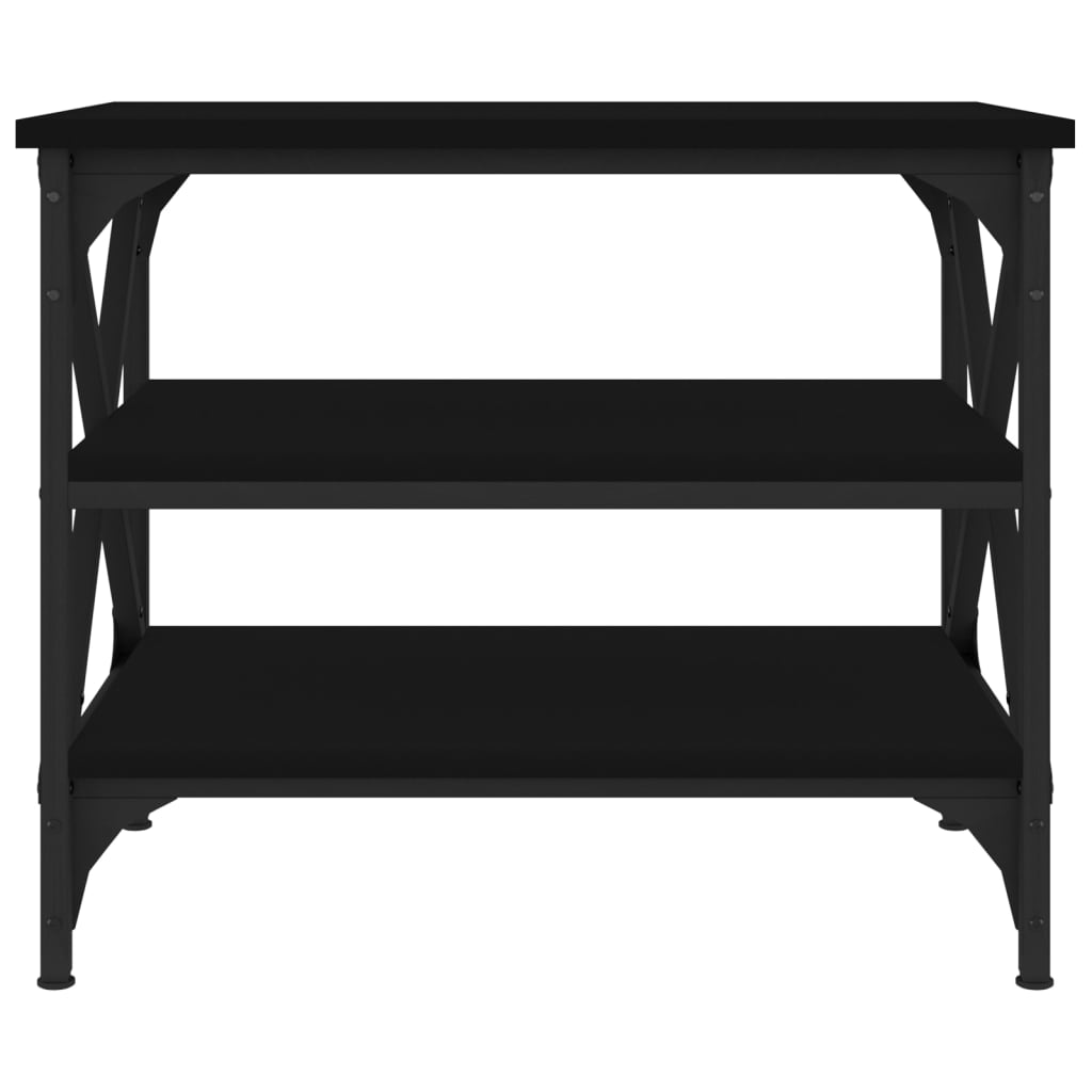 Sidebord svart 55x38x45 cm konstruert tre