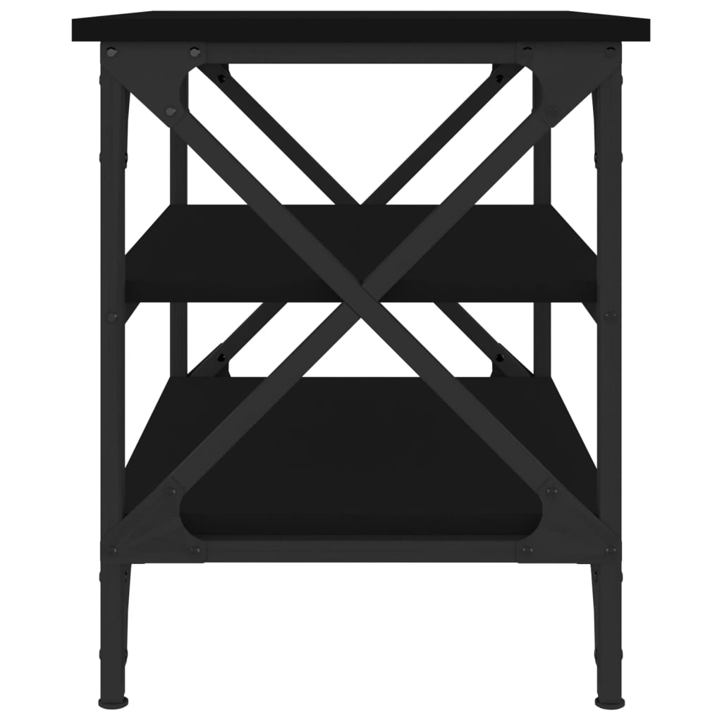 Sidebord svart 55x38x45 cm konstruert tre