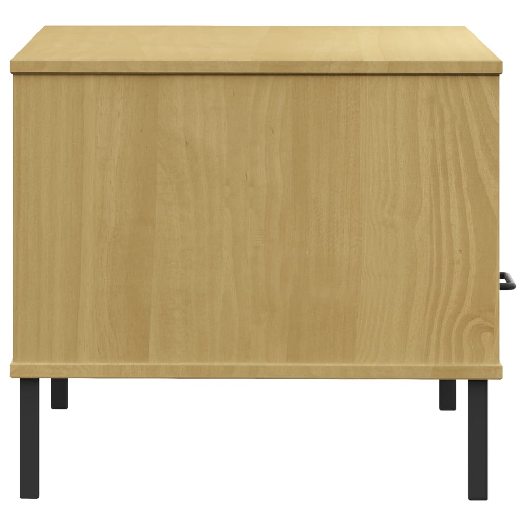 Salongbord med metallben brun 85x50x45 cm heltre OSLO