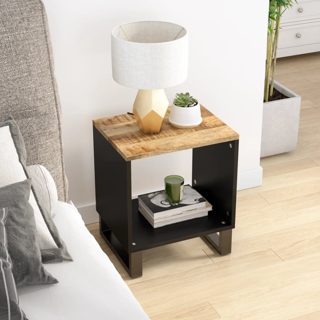 Salongbord 40x31x46 cm heltre mango og konstruert tre
